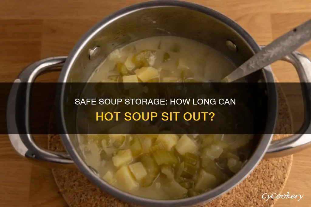 how long can hot soup sit out before refrigerating