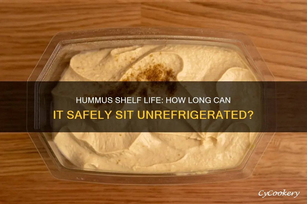 how long can hummus stay out of the refrigerator