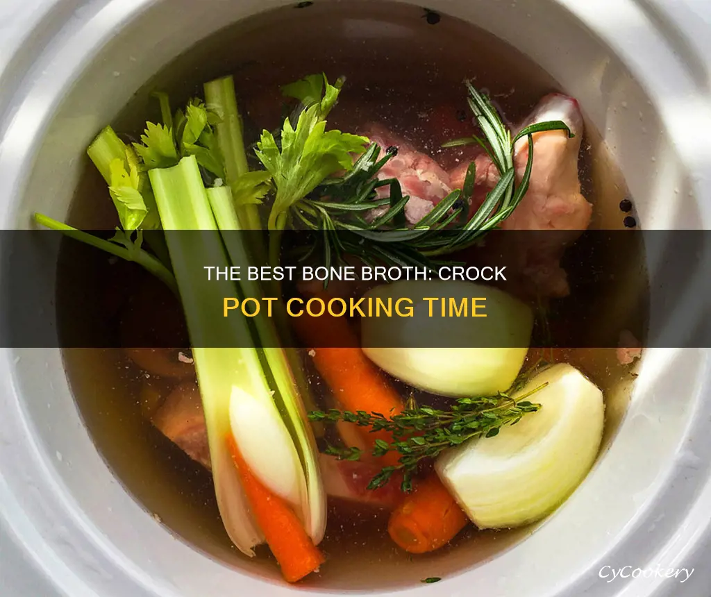 how long can I cook bone broth in crock pot