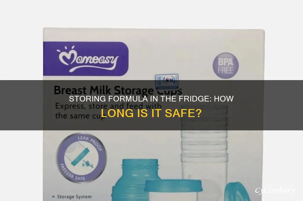 how long can i formula in a bottle refrigerator