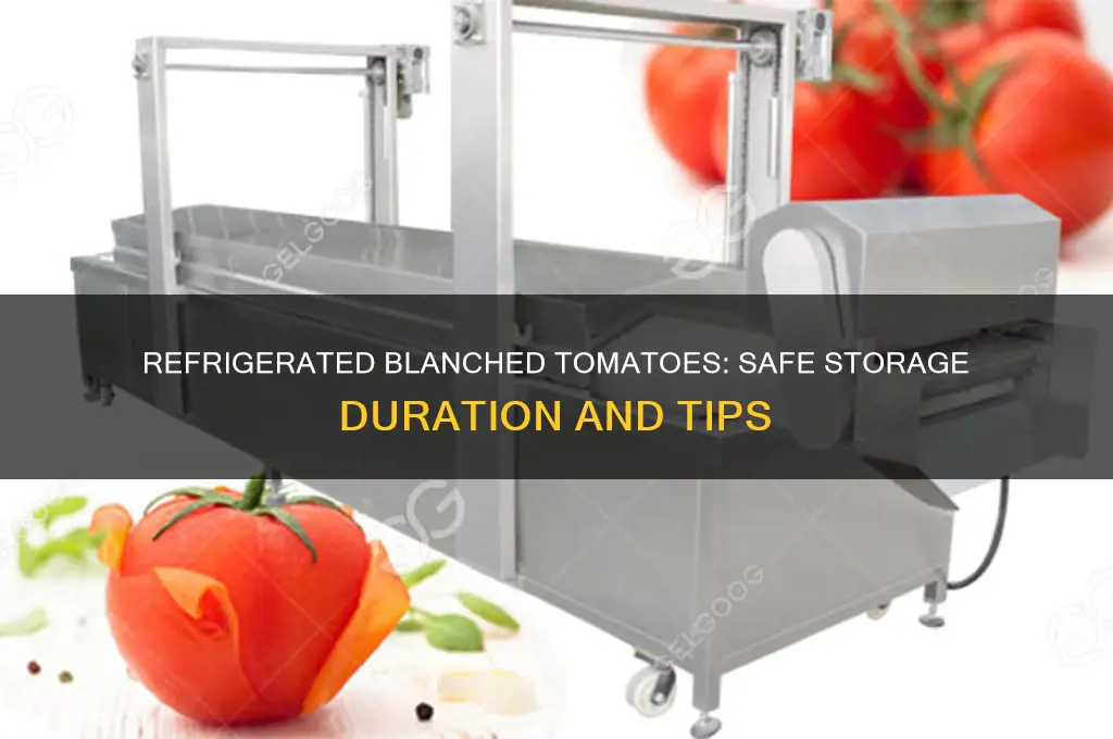 how long can i leave blanched tomatoes in the refrigerator