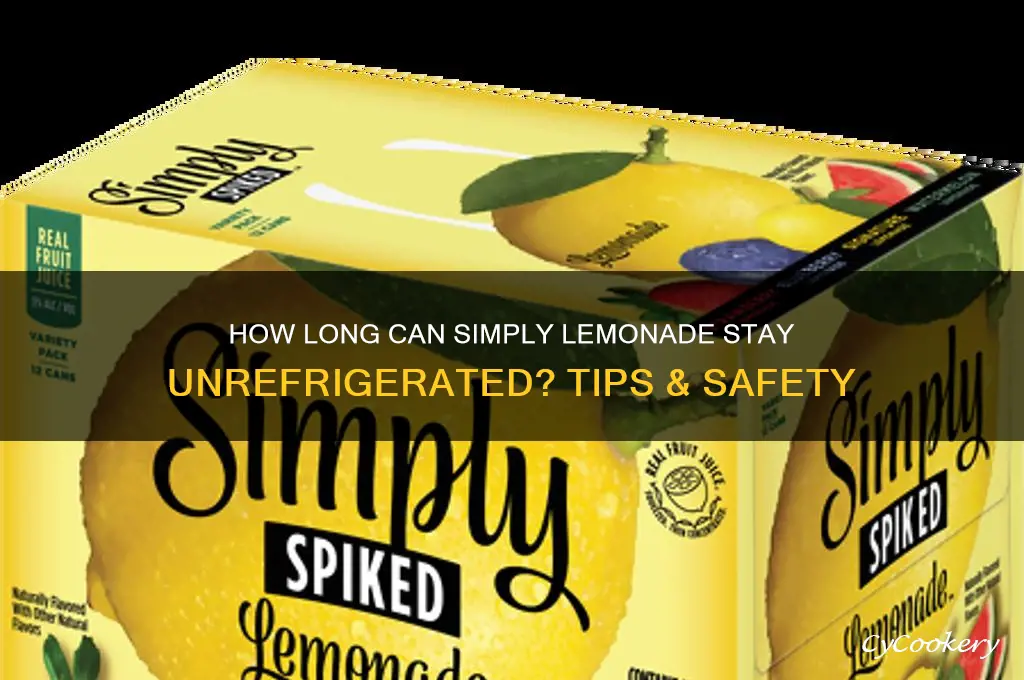 how long can i leave juice simply lemonade un refrigerated