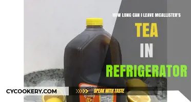 McAllister's Tea Storage: Optimal Refrigeration Time for Freshness