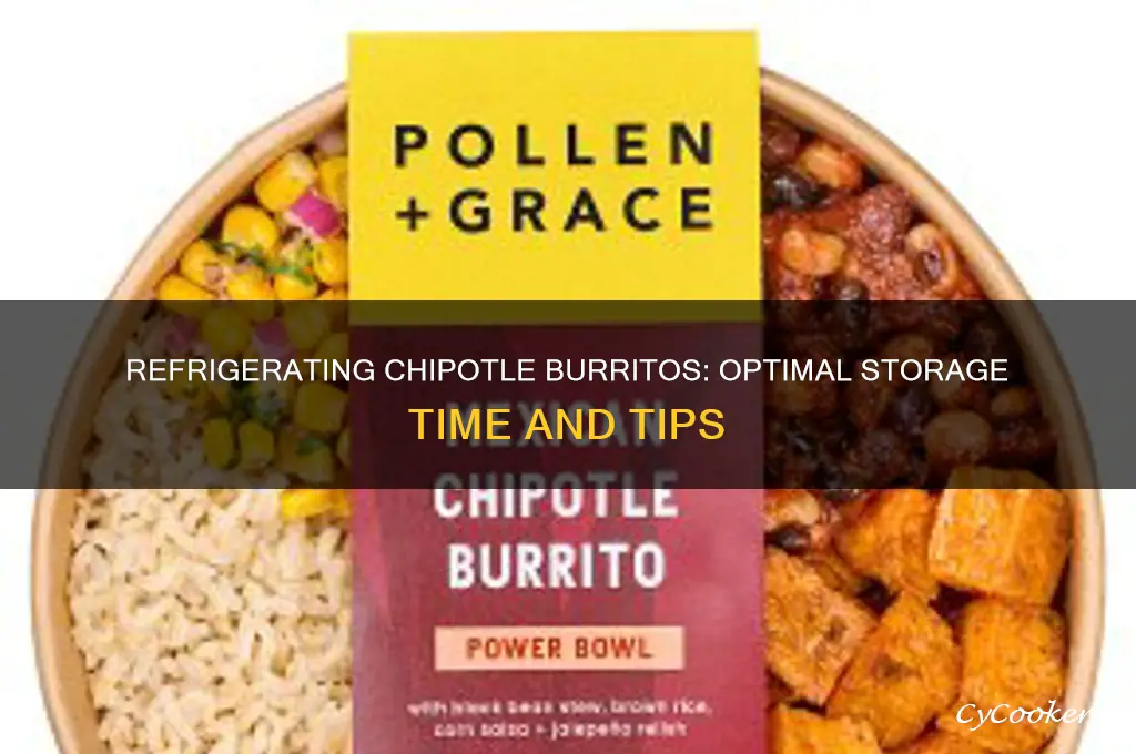 how long can i refrigerate a chipotle burrito
