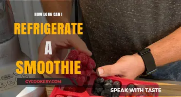 Refrigerating Smoothies: Optimal Storage Time for Freshness and Flavor