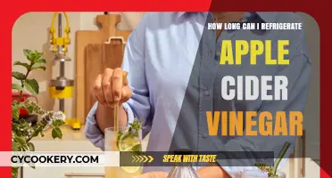 Refrigerating Apple Cider Vinegar: Optimal Storage Duration Explained