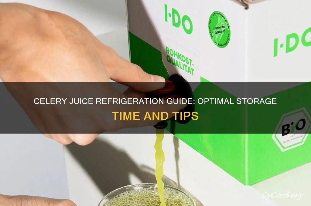 how long can i refrigerate celery juice