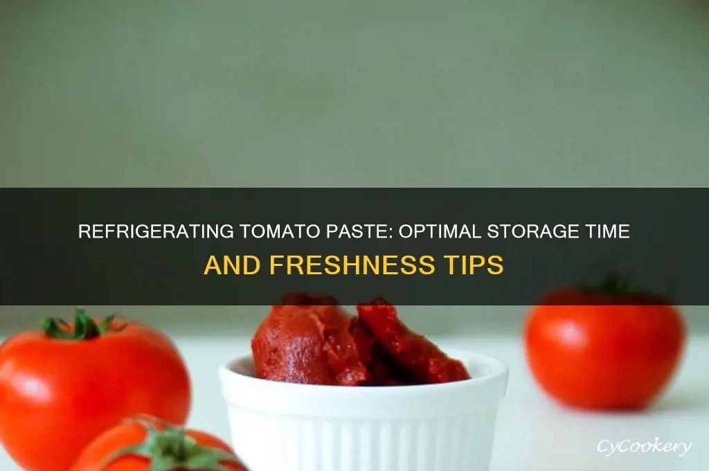 how long can i refrigerate tomato paste