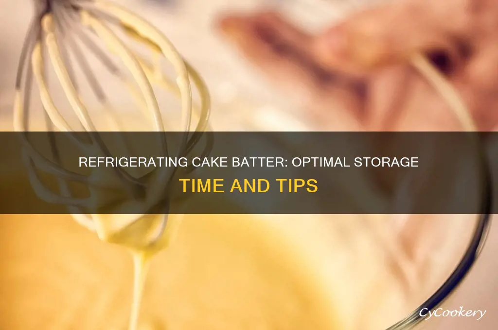 how long can i refrigerate xake batter