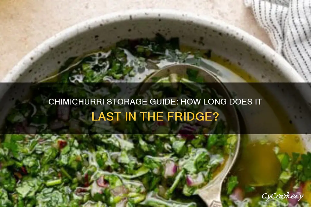 how long can i store chimichurri in the refrigerator