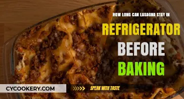 Refrigerated Lasagna Shelf Life: How Long Before Baking is Safe?