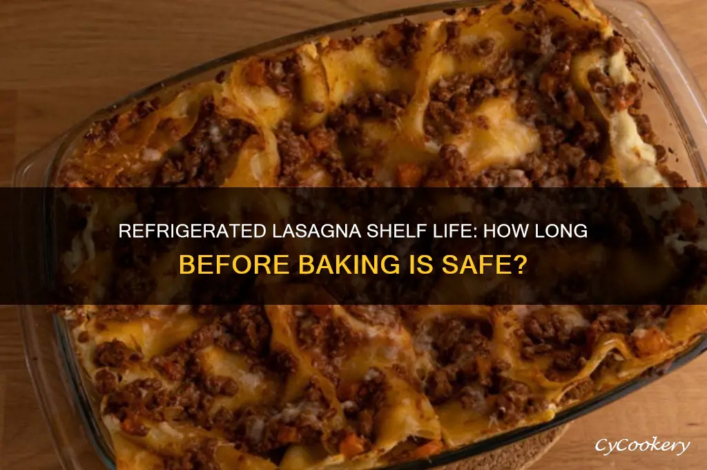 how long can lasagna stay in refrigerator before baking