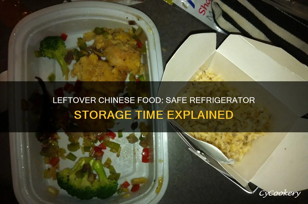 how long can leftover chinese food stay in the refrigerator