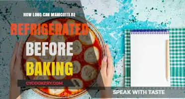 Refrigerating Manicotti: Optimal Storage Time Before Baking Explained