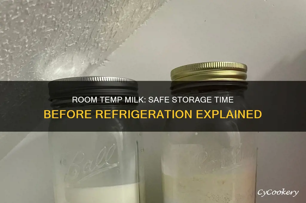 how long can milk be at room temp before refrigerated