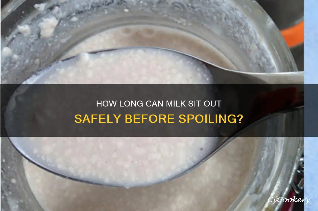 how long can milk be out of the refrigerator