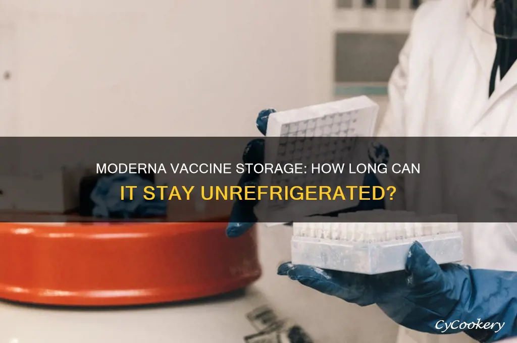 how long can moderna be out of the refrigerator