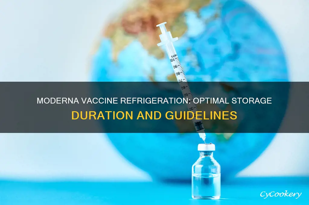 how long can moderna vaccine be refrigerated