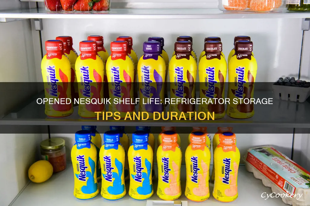 how long can nesquik opened be in the refrigerator