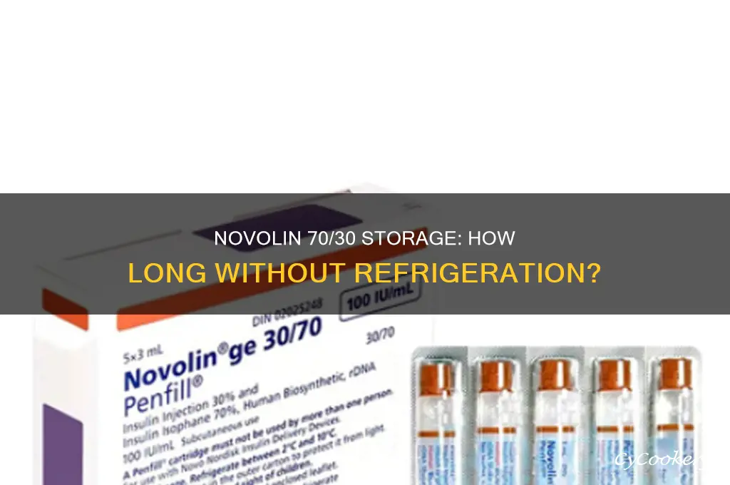 how long can novolin 70 30 be stored without refrigeration