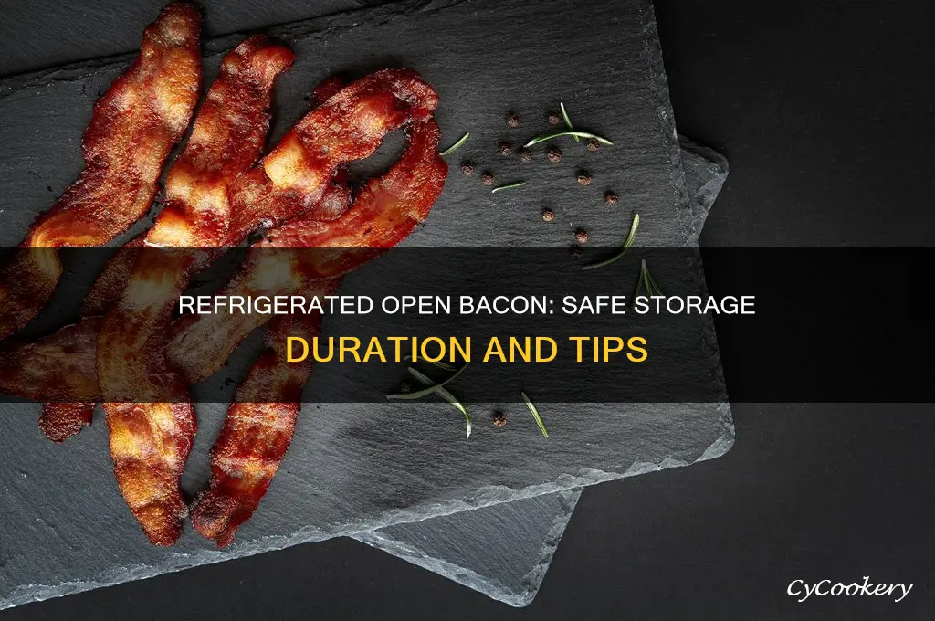 how long can open bacon stay in the refrigerator