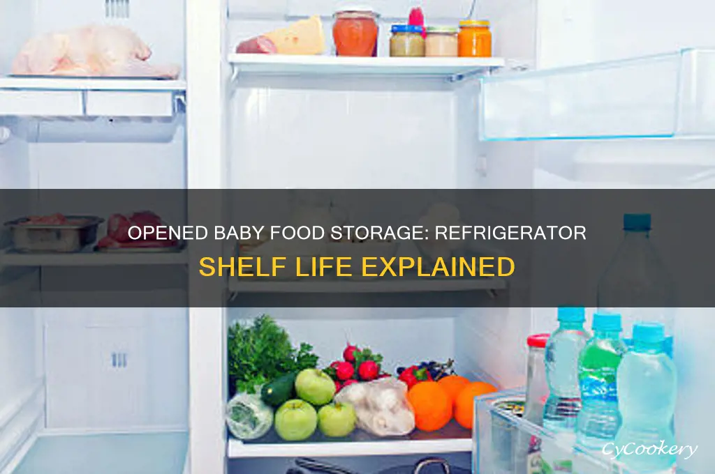 how long can opened baby food stay in the refrigerator
