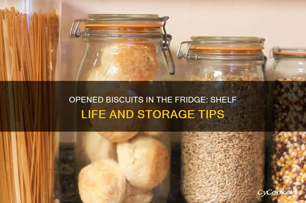 how long can opened biscuits refrigerator