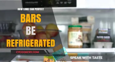 Refrigerating Perfect Bars: Optimal Storage Time for Freshness and Taste