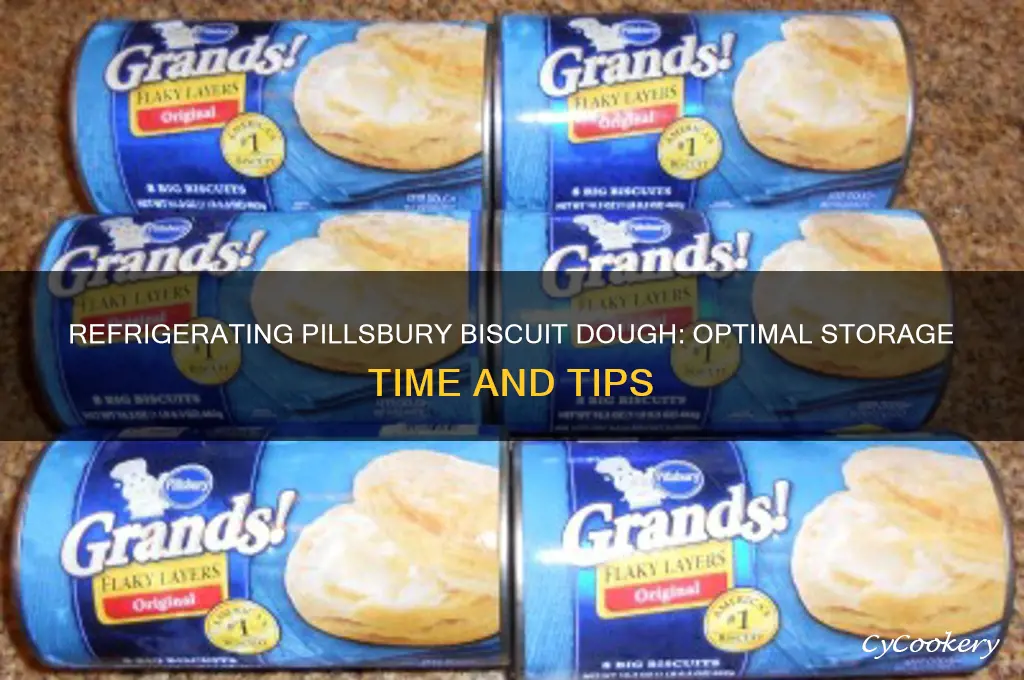 how long can pillsbury biscuit dough be refrigerated
