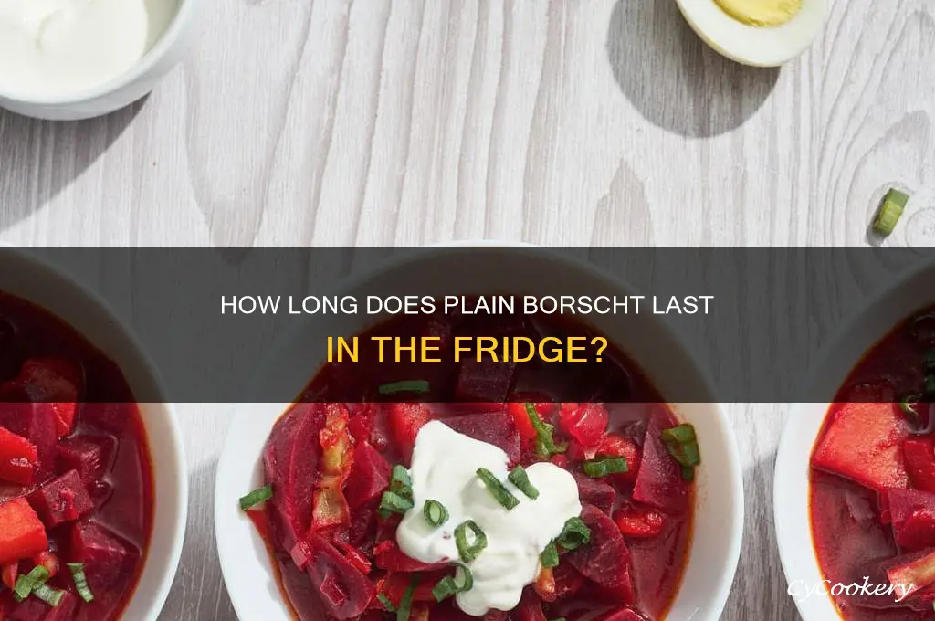 how long can plain borscht stay in refrigerator