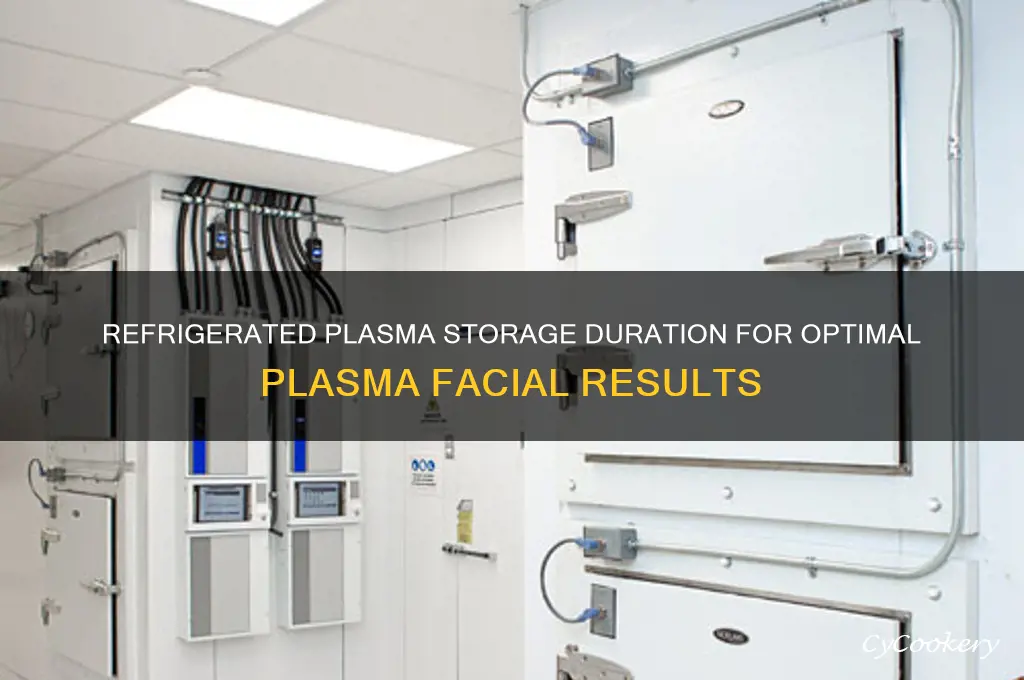how long can plasma be refrigerated for a plasma facial