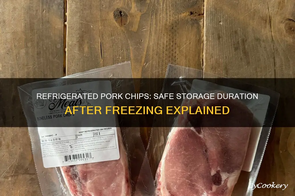 how long can pork chips stay in refrigerator after frozen