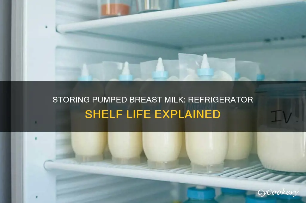 how long can pumped breast milk stay in the refrigerator