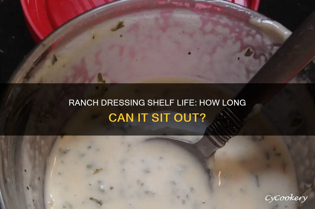 how long can ranch dressing be left out of refrigerator
