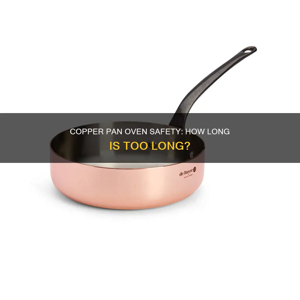how long can red copper pan be in the oven