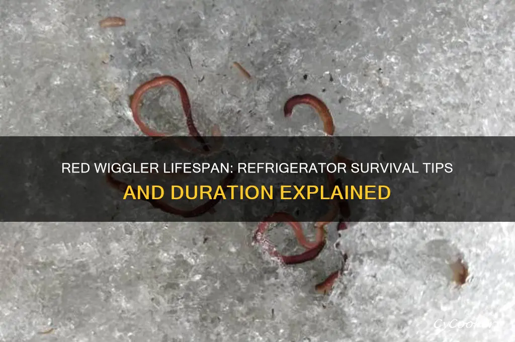 how long can red wiggler live in the refrigerator