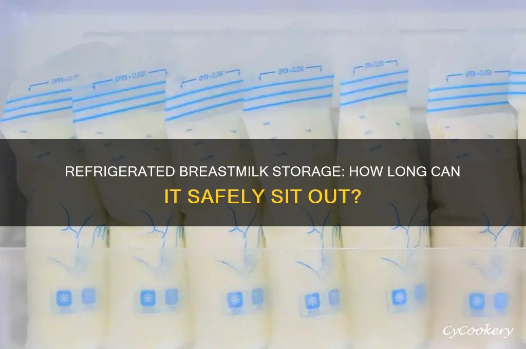 how long can refrigerated breastmilk sit outside of the fridge