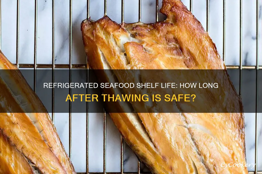how long can seafood be refrigerated after thawed
