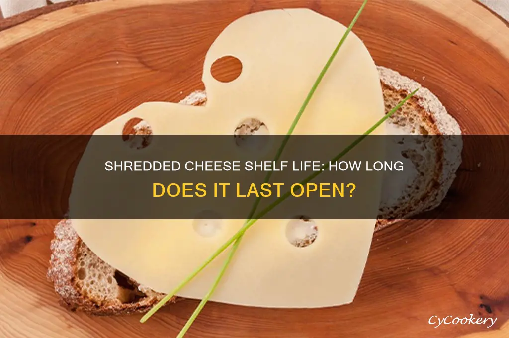 how long can shredded cheese stay open in the refrigerator