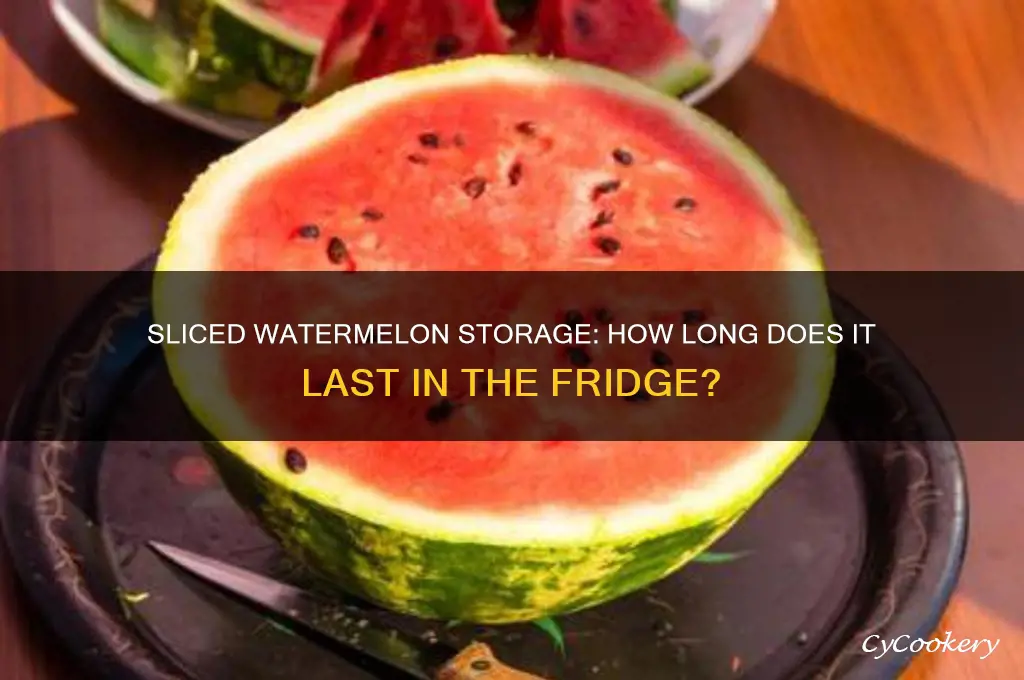 how long can sliced watermelon stay in the refrigerator