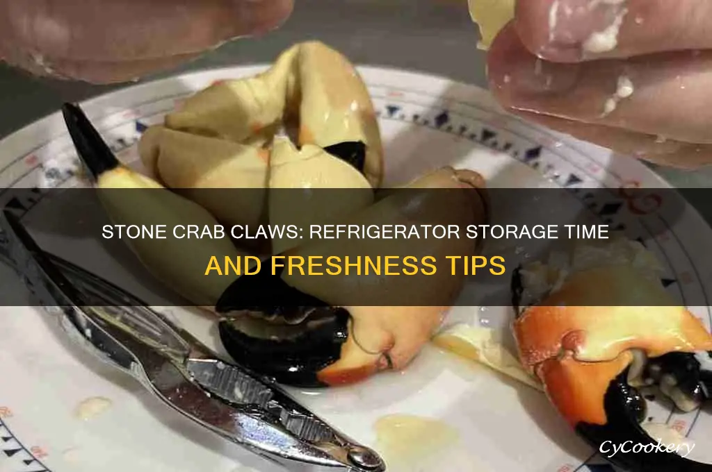how long can stone crab claws stay in the refrigerator