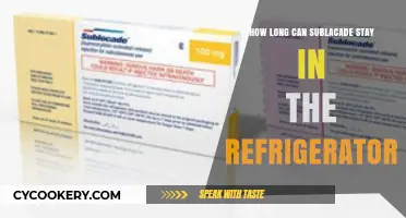 Sublocade Refrigeration Guidelines: Safe Storage Duration Explained