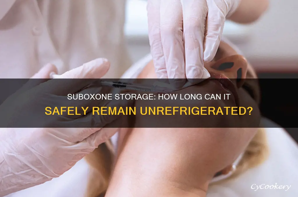 how long can subocade stay out of refrigerator