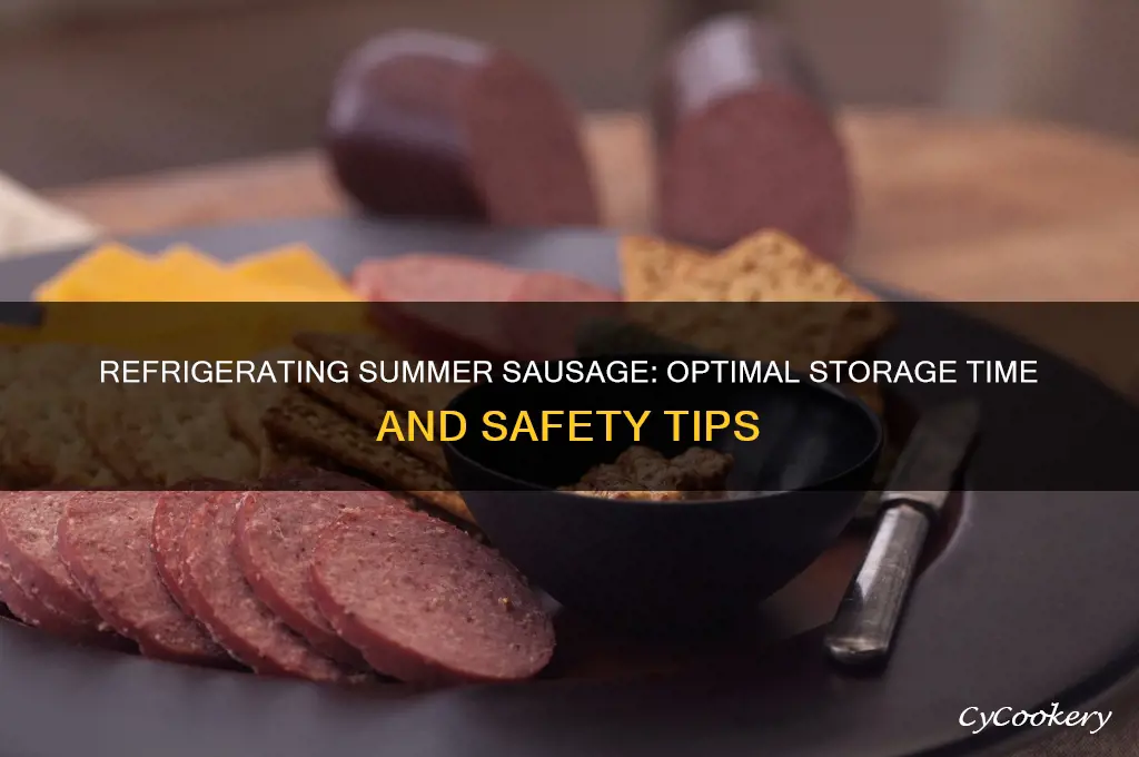 how long can summer sausage be refrigerated
