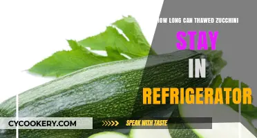 Thawed Zucchini Shelf Life: How Long Does It Last in the Fridge?