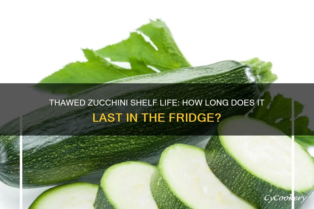 how long can thawed zucchini stay in refrigerator