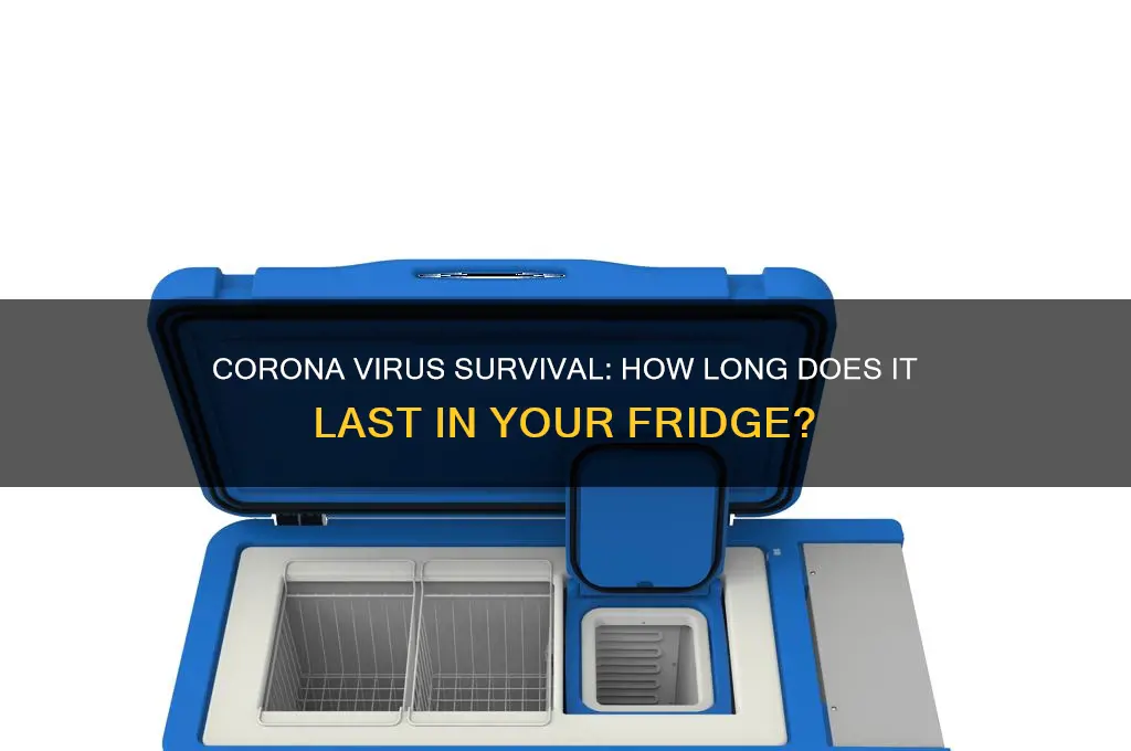 how long can the corona virus live in the refrigerator