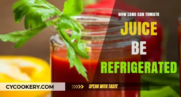 Refrigerating Tomato Juice: Optimal Storage Time and Freshness Tips