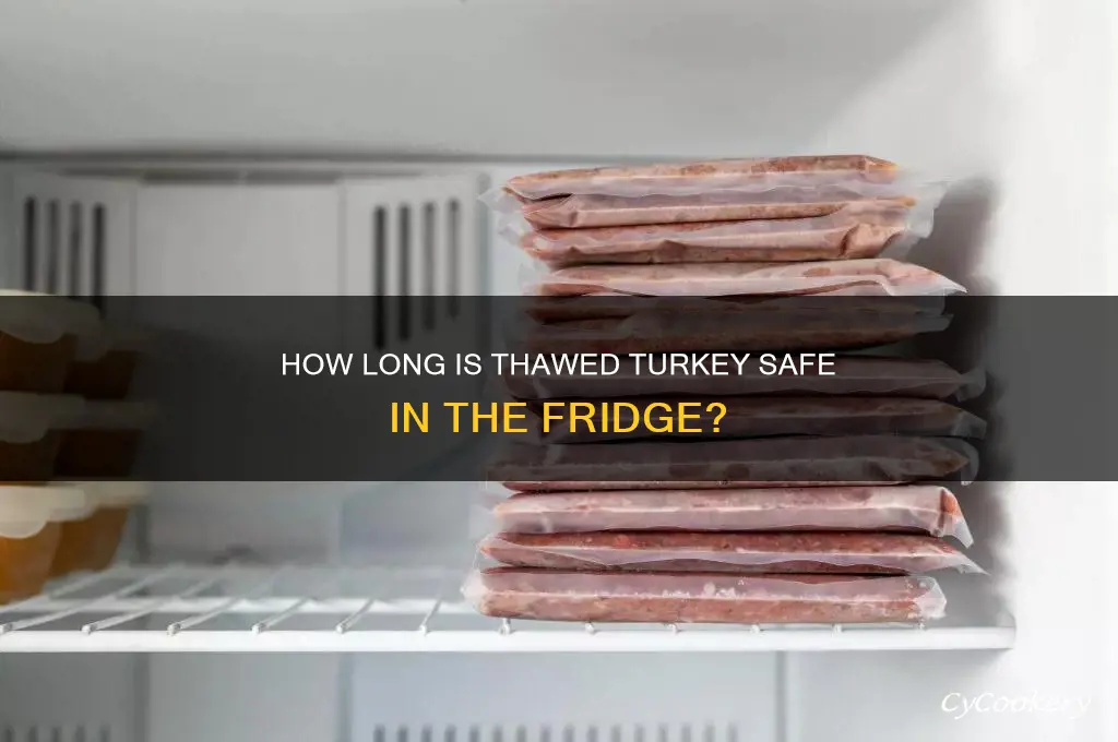 how long can trukey be kept after thawihg in refrigerator