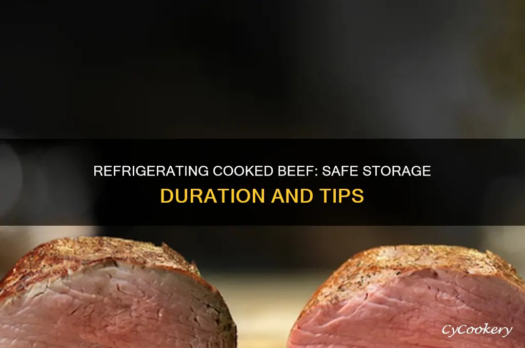 how long can u refrigerate cooked beef